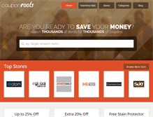 Tablet Screenshot of couponroots.com